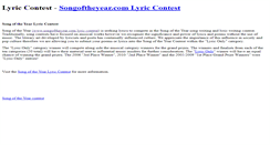 Desktop Screenshot of lyric-contest.songoftheyear.com