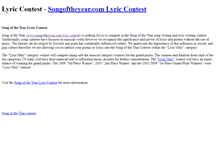 Tablet Screenshot of lyric-contest.songoftheyear.com